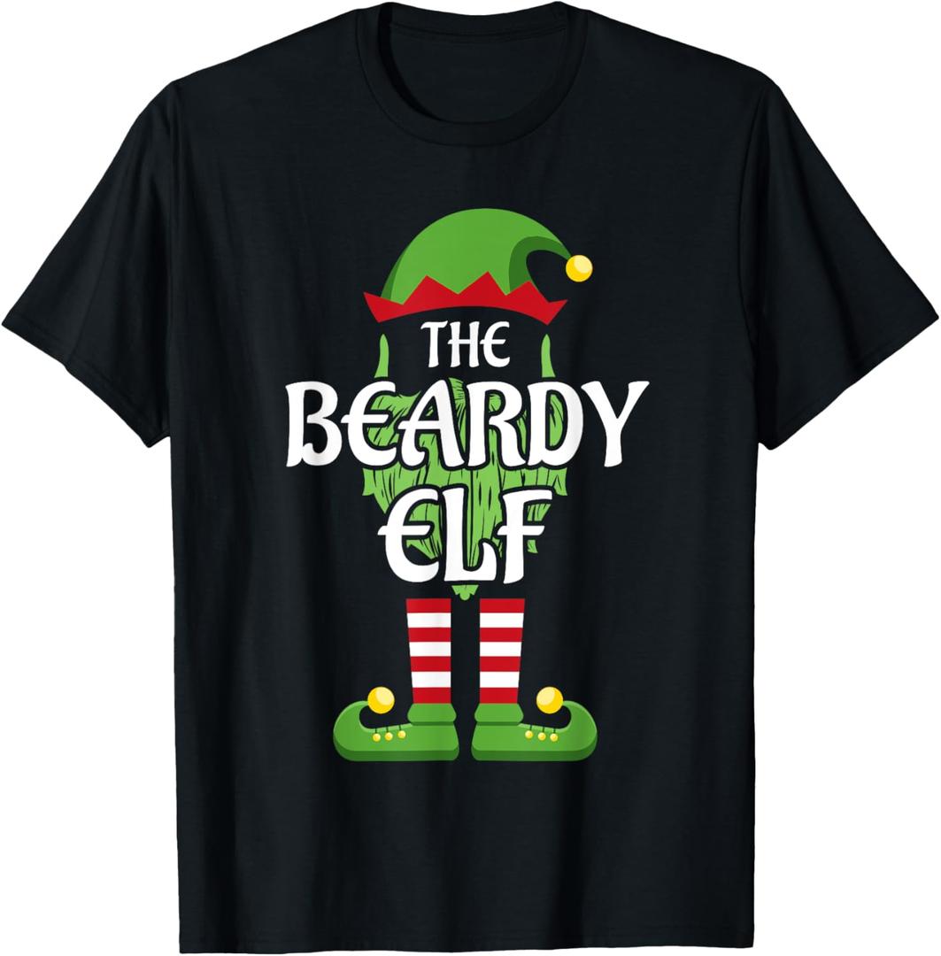 Beardy Elf Family Matching Group Christmas T-Shirt