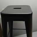 Amazon Basics Sturdy Metal Bar Stools, 30-Inch, Black, Set of 2
