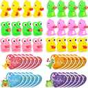 Valentines Day Gifts for Kids 24 Pack Valentines Cards with Squeeze Animals Frog Dinisaur Toys Tongue Sticking Out, Sensory Fidget Toys for Boys Girls Classroom Exchange Prizes School Party Favor