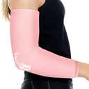 Suzzipad Extended-Length Elbow Ice Pack for Pitchers, Flexible Arm ice Pack Sleeve, 360 Reusable Gel Wrap for Upper Arm, Wrist, Shin Splint, Tendonitis and Golfers Relief, Pink, Medium
