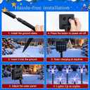 Christmas Snowflake Pathway Lights, 6 Pack Outside Walkway Markers Lights 7.5 Feet Christmas Outdoor Decorations Garden Stake Backyard Decor (Ice Blue)