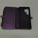 Defencase for Samsung Galaxy S25 Ultra Magnetic Wallet Case Compatible with Magsafe with RFID Blocking Zipper & Card Holder Women, PU Leather Detachable Phone Case for Galaxy S25 Ultra 6.9", Purple