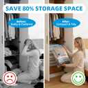 KMOSENIA Vacuum Storage Bags with Electric Pump, Vacuum Seal Bags, Space Saver Compression Bags for Clothing, Pillows, Blanket, Bedding Comforters, Travel Lugggage, 10 Combo