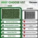 Artificial Ivy Fence Privacy Screen 120x40in UV-Anti Dense Faux Greenery Backdrop Fake Hedges Fence & Faux Ivy Vine Leaf Decoration for Patio Balcony Garden Wall Backyard Indoor Outdoor