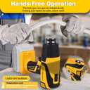 350W Cordless Heat Gun Compatible with Dewalt 20V Battery,Adjustable Temp 1201110,LED Light,Portable Hot Air Gun LCD Digital Display & 4 Nozzles For Shrink Tubing,Crafts,DIY(Tool Only,NO Battery)