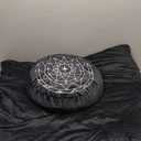 Zafu & Zabuton Meditation Cushion Set - Buckwheat Hull & Memory Foam Pillows, Ergonomic Support for Yoga, Mindfulness - Organic Velvet Cover, Large Size, Durable Comfort (Black)