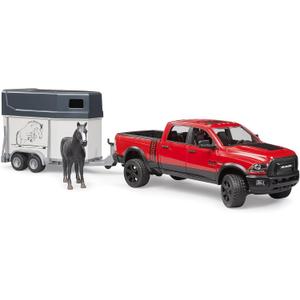 Bruder Ram 2500 Power Pick Up W Horse Trailer & Horse Vehicle Bruder Ram 2500 Power Pick Up W Horse Trailer & Horse Vehicle