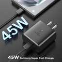 2 x 45W Super Fast Charger USB C Android Phone Charger Fast Charging Replacement for Samsung Galaxy S25/S25 Ultra/S25+/S24 Ultra/S24/S24+/S23 Ultra/S23/S22/S20/S21/Note 10,Galaxy Tab, 6Ft C Cable
