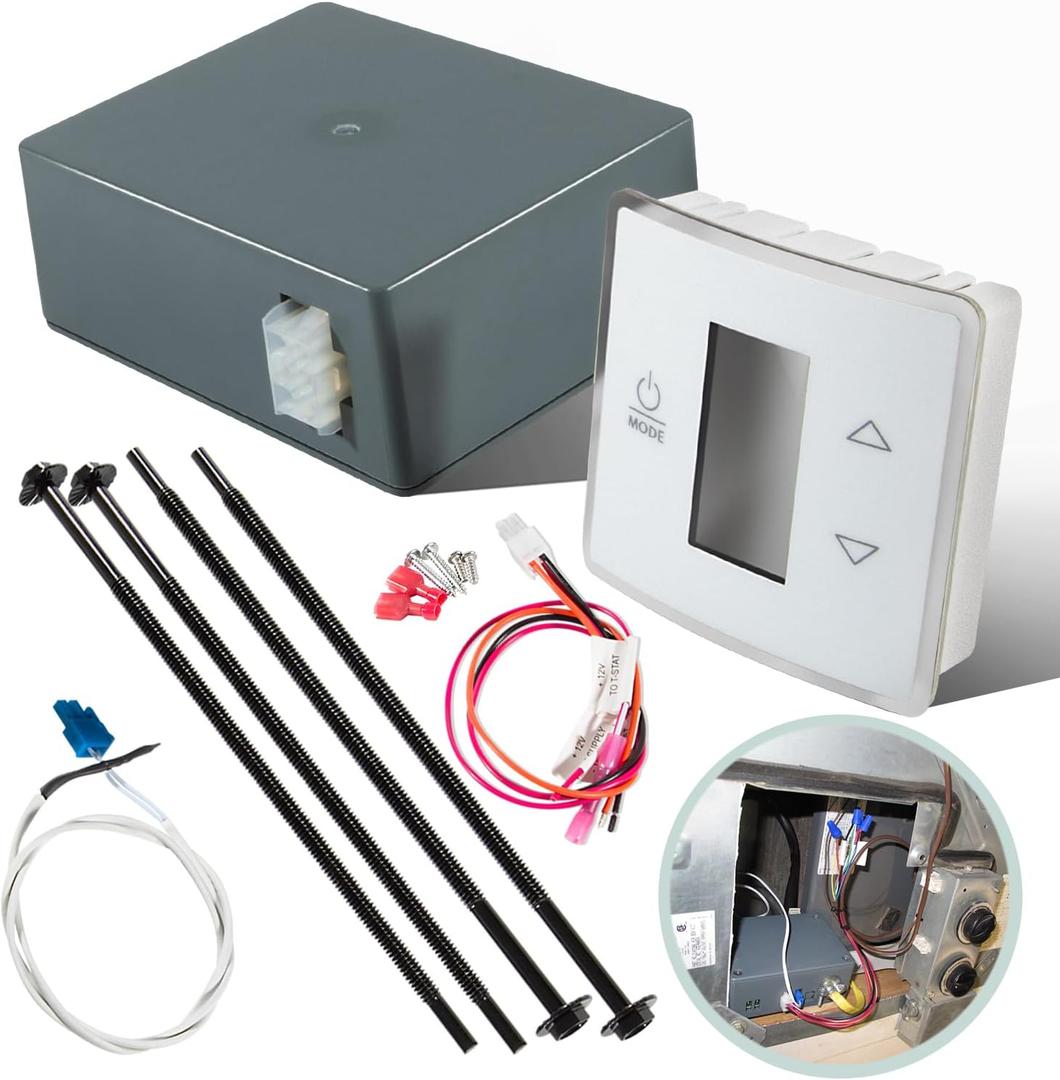 RV Wall Thermostat Kit (3316230.000) Fits for Dometic Single Zone LCD Touch RV Air Conditioner Thermostat with Control Kit, for Cool/Furnace Modes 3316250.712/3316250.700/3316230.714