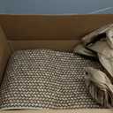 COZYLOOM Brown 12' x 9' Modern Contemporary Geometric Area Rug, Machine Woven, Low Pile, Stain Resistant, Water Resistant, Flat Woven, Rectangular, Indoor/Outdoor, Spill Resistant, Polyester, Washable