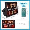 Suzile 24 x 16 Inch Electronic Basketball Scoreboard Tabletop Digital Scoreboard with Remote Portable Scoreboard Professional Scoreboard Clock Volleyball Scoreboard Score Keeper for Multisport