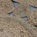 Tepo Round Jute Rug 3 ft, Braided Area Rug for Kitchen, Living Room and Bedroom, 100% Natural Rustic Hand Woven