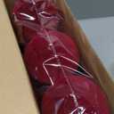 Liliful 15 Pcs Velvet Christmas Balls Bulk Flocked Christmas Tree Ball Ornaments Plastic Xmas Decorative Hanging Ornaments (Burgundy)