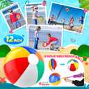 Pool Party Favors Beach Party Favors - 48 PCS Pool Toys For Kids Ages 3-8 Beach Balls Bulk, Sand Bucket and Shovels Set, Kids Sunglasses Bulk, Beach Summer Toys, Pool Party Supplies,Sand Toys
