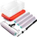 Mister Rui 18 Inch Paint Roller Kit with Extension Pole Roller Kit Pan