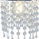Crystal Lamp Shade, Light Shade Crystal Chandelier for Dining Room, Modern Pendant Lampshades Beaded Chandelier Diameter 6", Clear