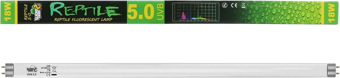 LUCKY HERP 24inch 18W T8 UVB 5.0 Reptile Light, UVA UVB Bulb, Fluorescent Lamp for Reptiles Amphibian LUCKY HERP 24inch 18W T8 UVB 5.0 Reptile Light, UVA UVB Bulb, Fluorescent Lamp for Reptiles Amphibian