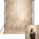 Abstract Beige 5x7 FT Backdrop Vintage Portrait Photography Photo Backdrop Booth Background Adult Child Travel Family Backdrops for Photoshoot Newborns Parties Decor,Pocket on Top