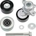 39155 Belt Tensioner and Upper Lower Idler Pully Compatible with Nissan Altima 3.5 2007-2013 Maxima 2009-2014 Murano 2009-2014 Quest 2011-2013 11955JA10A 11955JA10B 11955JA10C 11955JA10D