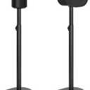 Haturi Speaker Stands Pair for Sonos ERA 100 & 300 Adjustable 2242 Floor Stands with Cable Management Heavy Duty Metal Construction Non Slip Base for Living Room Bedroom Office