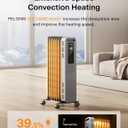 PELONIS Oil Filled Radiator, Electric Space Heater for Indoor Use Large Room with Thermostat & Remote, 3 Modes & 3 Heat Settings, ECO Mode, 24H Timer, Quiet, Overheat & Tip-Over Protection, 1500W