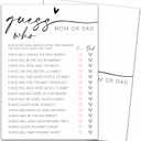 Hilarious Baby Shower Games, Guess Who Mom or Dad Game, Minimalism Baby Shower Decorations Favors Ideas, Gender Neutral Party Supplies-25 pcs, 5x7 in -C05