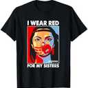 I Wear Red For My,Sister Native American Stop MMIW T-Shirt, Size L