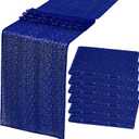 6 Pack Royal Blue Sequin Table Runner 12" x 72" Sparkle Table Runner for Baby Bridal Shower Wedding Birthday Party Table Decor (Royal Blue)