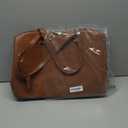 LOVEVOOK 17 Inch Laptop Tote Bag for Women, Work Bags Laptop Bag Teacher Tote Bag, Leather Computer Bag Large Purses Handbag Professional Briefcase, Brown