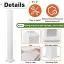 Aluminum Railing Deck Post Kit 3" x 3" x 39" Include 1 Pcs Porch Deck Railing Fence Post Handrail 4 Pcs Expansion Screws Made with Heavy Duty Powder Coated, Rust-proof, Fit 36" Height(White)