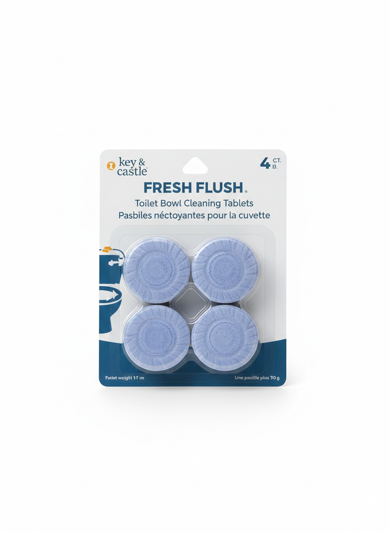 Key & Castle Fresh Flush Toilet Bowl Cleaning Tablets NEW