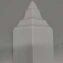 Endurathane Universal Inside Corner for Moulding Profiles, 3 1/8"P x 3 1/8"W x 7 3/4"H (Less than 3 1/8"P and 3 7/8"H), Factory Primed