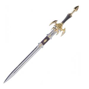 Sword Valley Dark Elf Excalibur - Golden/Silver 107 cm/42.13" - Stainless Steel Blade Hand Forged with Exquisite Details - Cosplay Props Anime Game All-Metal Sword - Suitable for Collection
