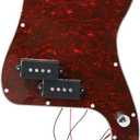 Yibuy Vintage Loaded Electric Guitar Pickguard 3-Ply Prewired Bass Pickguard with Pickups