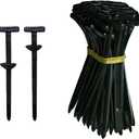 8 x Universal Cable Tie Buckle for Car,3.5" Length Heavy Duty Self-Locking Zip Ties Holder, Bumper Retainer Tool Fasteners Trunk Lid, Zipties for Wheel Liner Repair Tools (20, Blcak)