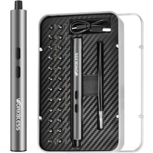 WorkBless Mini Electric Screwdriver, 3.7V Precision Screwdriver Set, 24-in-1 Magnetic Bits, USB-C Rechargeable, Repair Tool Set for Electronics and DIY Projects