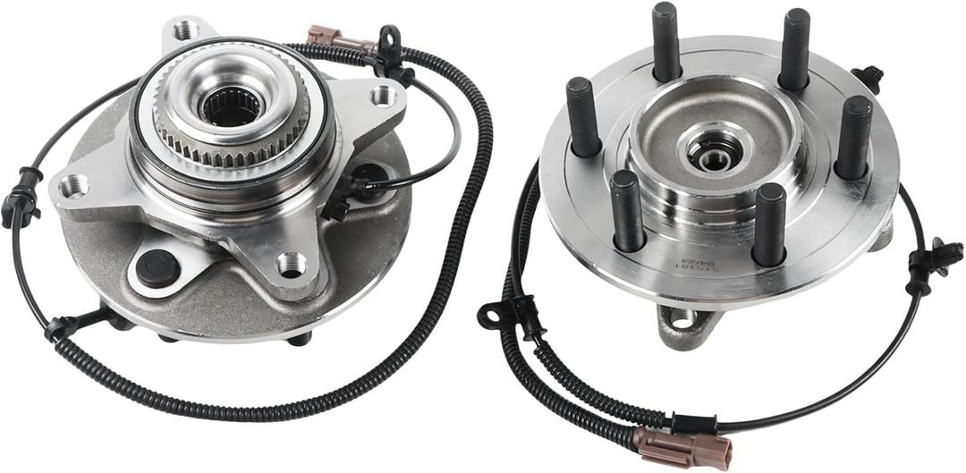 515181 4WD Front Wheel Bearing Hub Assembly 6-Lugs w/ABS Fits for Ford, 515181 2Pcs