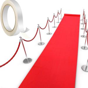Shappy Red Carpet Runner Rug for Party 55gsm Thickness with 1 Piece Carpet Tape for Wedding Christmas Xmas Christmas Outdoor Accessories, Wedding Party Hallway Rug(2.6 x 30 Feet)