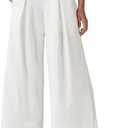 Willit Women's Linen Pants Wide Leg Casual Beach Summer Pants Palazzo Lounge Pants with Pockets, L