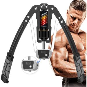 EAST MOUNT Twister Arm Exerciser - Adjustable 22-440lbs Hydraulic Power, Home Chest Expander, Shoulder Muscle Training Fitness Equipment, Arm Enhanced Exercise Strengthener (Gray)