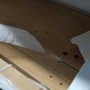 Tilt Out Trash Can Cabinet,10 Gallon Fluted Laundry Hamper Cabinet with Drawer,Freestanding Wooden Hidden Garbage Can Cabinets with Laundry Storage Basket for Kitchen,Bathroom and Living Room,Natural (Single)