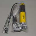 UTOOL Grease Gun, 8000 PSI Heavy Duty Pistol Grip Grease Gun Kit with 14 oz Capacity, 18 Inch Resin Flex Hose, 2 Basic Coupler, 2 Extension Rigid Pipe and 1 Sharp Type Nozzle, Argent Matte Finish (black/Yellow)