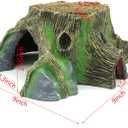 JIHAQUA Resin Large Turtle Tank Accessories Reptile Hideouts Cave Habitat Decor for Gecko Leopard Lizards Toad