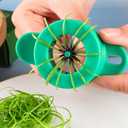 Kitchen green onion shredder,Green Onion cutter 12 Blade Design Green Onion Slicer Tool 2Pcs)