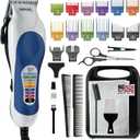 Wahl Clipper USA Color Pro Complete Haircutting Kit with Easy Color Coded Guide Combs - Corded Clipper for Hair Clipping & Grooming Men, Women, & Children - Model 79300-1001M
