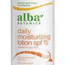 Alba Botanica Daily Moisturizing Lotion SPF 15, Normal to Dry Skin, with Shea Butter and Aloe, 32 Oz (Packaging May Vary)