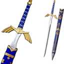 Blazing S. Legendary Master Sword Foam Material Sword - Multiple Style - Cosplay, Halloween, Xmas Gifts (Breath Wild Blue w/Scabbard 37")