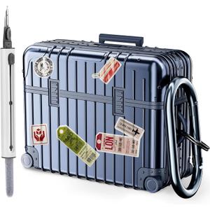 AirPods Pro 2 Case Cover, KOREDA Cute Funny Suitcase Design Hard Case for Airpods Pro 2nd Generation/1st Generation (2023/2022/2019) with Cleaner Kit, Blue