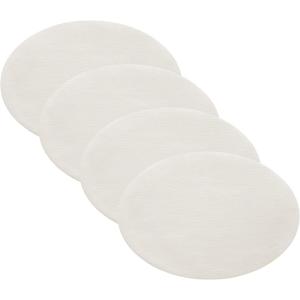 Elrene Home Fashions Villeroy & Boch Manufacture Rock Faux-Leather Oval Reversible Placemats, Set of 4, White, 12"x18"