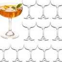 Set of 12 Crystal Champagne Glasses - 7 oz Elegant Coupe Glasses for Martini, Margarita, Cocktails & Champagne Tower, Dishwasher Safe, Gift Box Wedding & Party Glassware